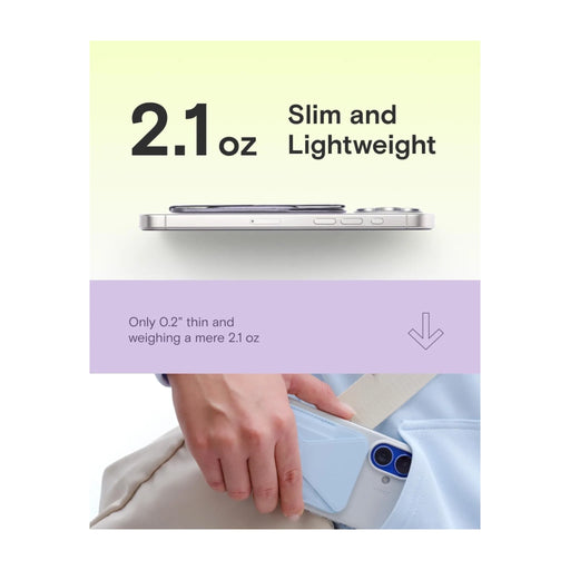 Slim MOFT magnetic wallet stand compatible with iPhone MagSafe cases in Peony color.