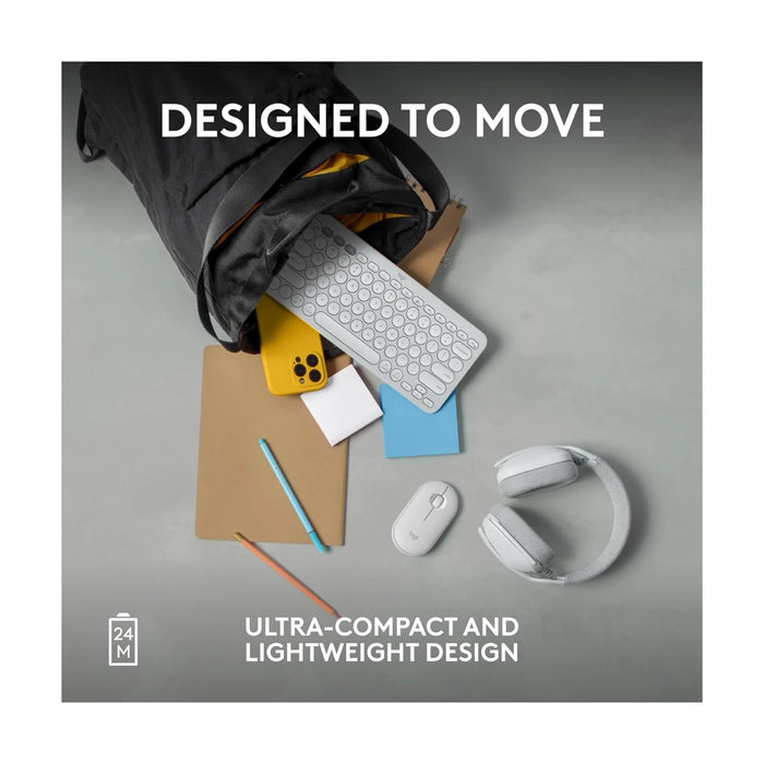 ‫احصل على ماوس لوجيتيك Pebble Mouse 2 M350s من تميمي بروجكتس فى قطر.تصميم نحيف، اتصال Bluetooth لثلاثة أجهزة ونقر هادئ.