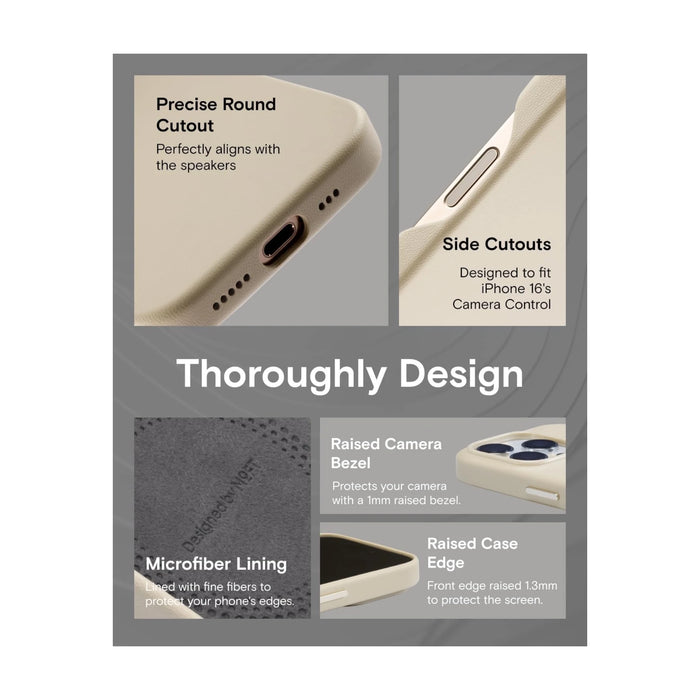 MOFT Snap Case iPhone 16 Pro MagSafe - Black, vegan leather, durable and scratch-resistant. now at TaMiMi Projects in Qatar.
