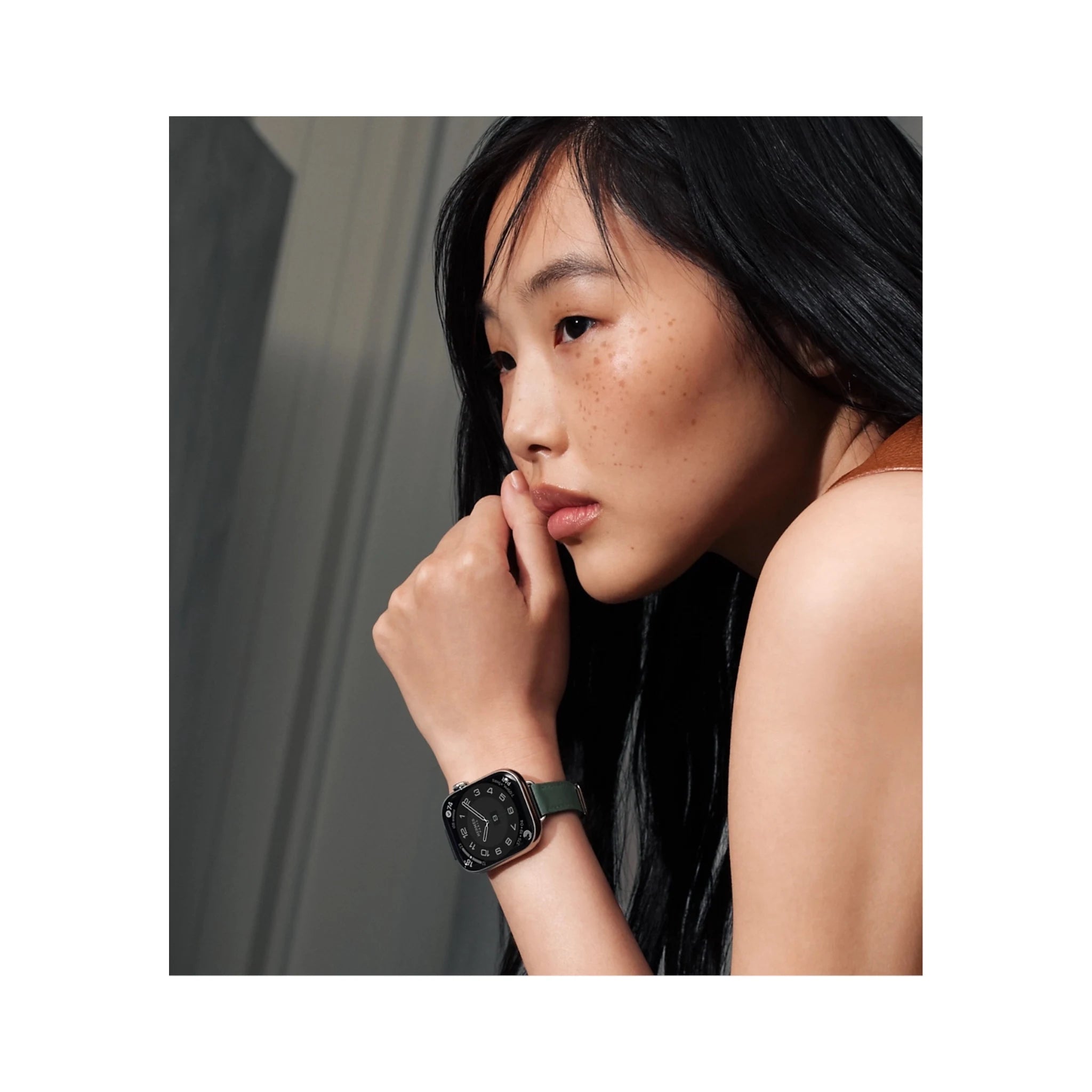 Hermès Apple Watch band 42mm - Vert Mangrove Attelage Single Tour Hermès Apple Watch band 42mm - Vert Mangrove Attelage Single Tour