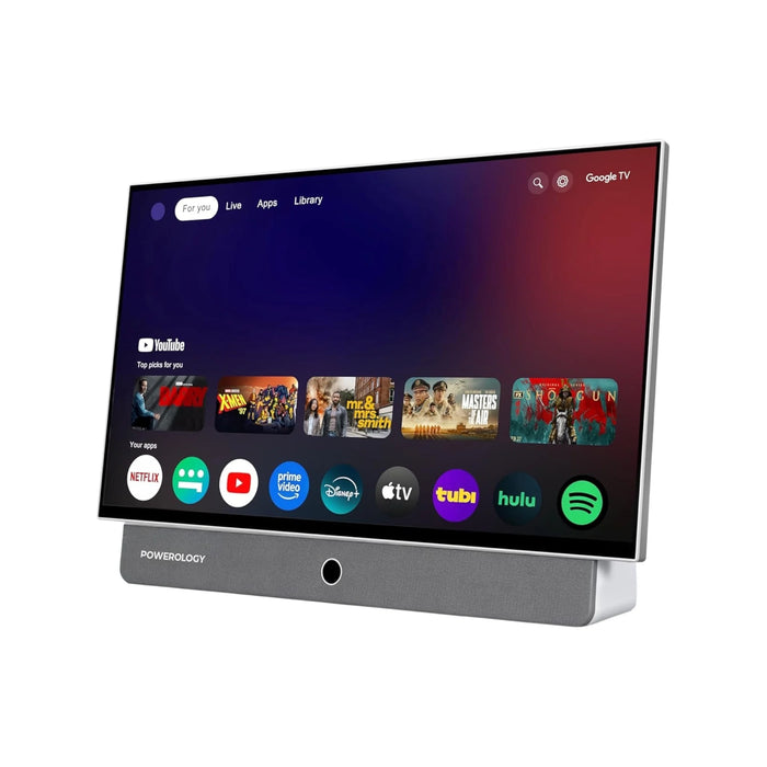 Powerology Portable Smart TV 27" Powered by Android TV 14 with Netflix, YouTube, Shahid, from TaMiMi Projects in Qatar. 