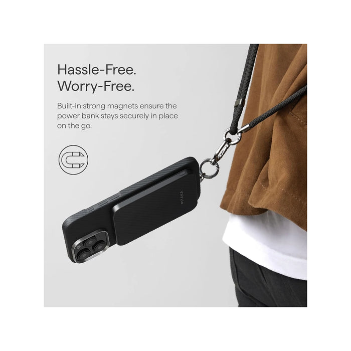 Pitaka MagSafe Portable Charger 5000mAh, delivers up to 15W of fast wireless charging, from TaMiMi Projects in Qatar.