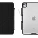 Pipetto Origami iPad Pro 11-inch 2024 case in black with a clear back, 5-position foldable cover, and integrated Apple Pencil holder. Available at TaMiMi Projects in Qatar.