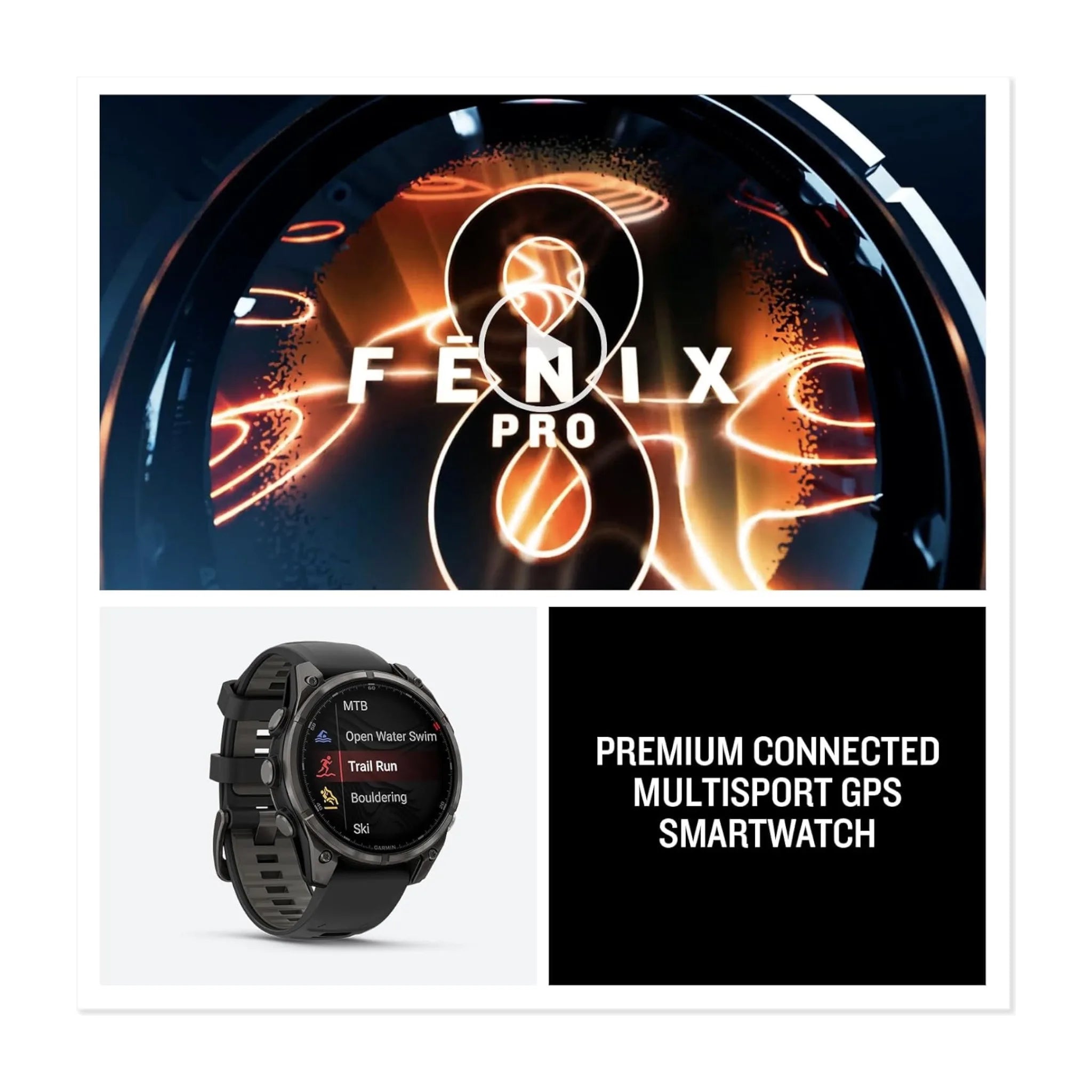fēnix® 8 Pro Amoled Sapphire Carbon Gray Titanium Black Band - 47mm fēnix® 8 Pro Amoled Sapphire Carbon Gray Titanium Black Band - 47mm