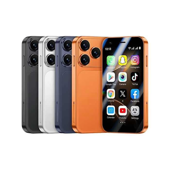 iPhone 17 Pro Mini Android smartphone with 4-inch display and Dual SIM support.