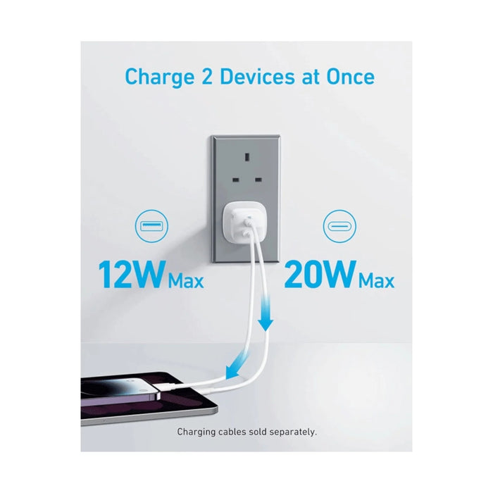 Anker 323 Charger with USB-C to Lightning Cable، delivering up to 3 times faster charging than standard chargers. TaMiMi Projects.