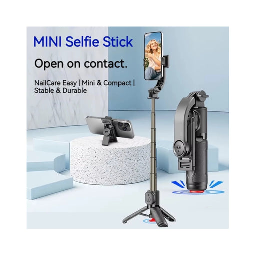 ‫احصل على عصا سيلفي للجوال من تميمي بروجكتس في قطر. زاوية 360 درجة للتصوير طولي وعرضي، قابل للطي، مثالي للسفر وصناعة المحتوى. 