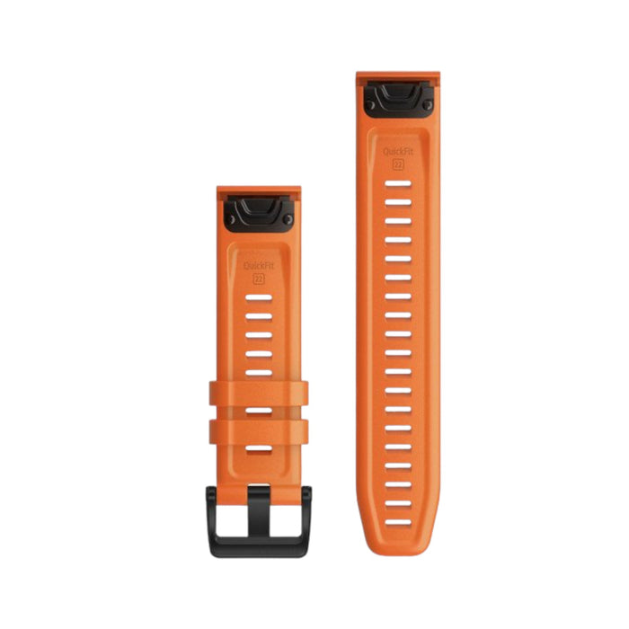 Garmin QuickFit® 22 Watch Bands - Ember Orange Silicone