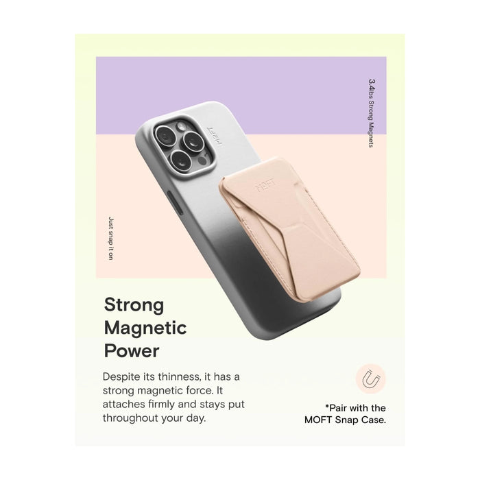 MOFT Magnetic Wallet Stand with MagSafe, sleek design perfect for daily use, available now from TaMiMi Projects in Qatar.