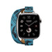 Hermès Apple Watch Band 42mm - Bdn/Noir Animaux Bandana Attelage Double tour, Available from TaMiMi Projects, Qatar.
