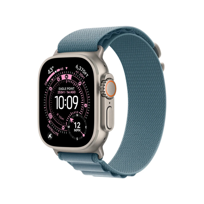 49mm Light Blue Alpine Loop - Natural Titanium Finish