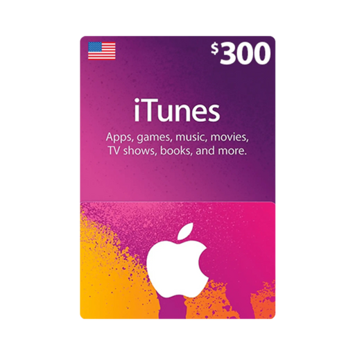 $300 iTunes USA digital card for US Store use – Instant delivery from TaMiMi Projects in Qatar