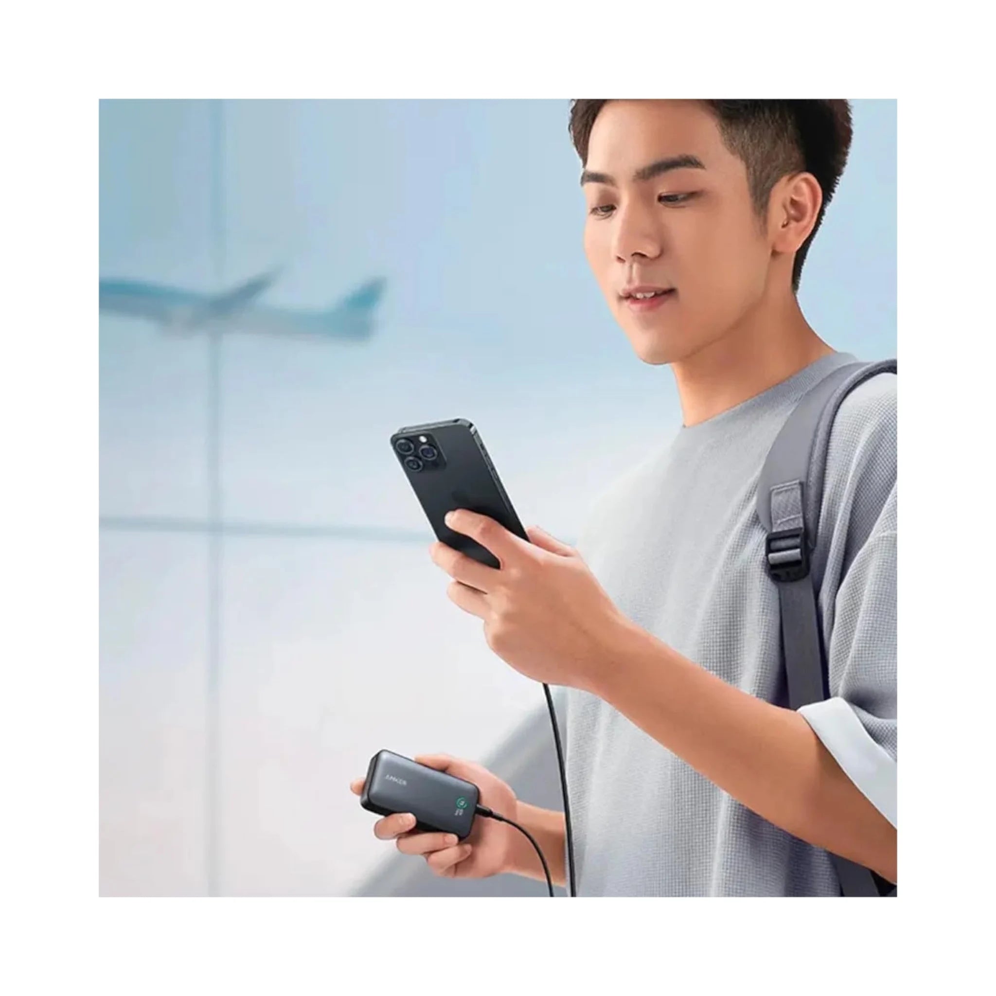 شاحن انكر ١٠ الف / ٣٠ واط / سلك USB-C مدمج - أبيض شاحن انكر ١٠ الف / ٣٠ واط / سلك USB-C مدمج - أبيض