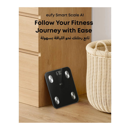 eufy A1 Smart Body Fat Scale, Automatically syncs measurements to the app.