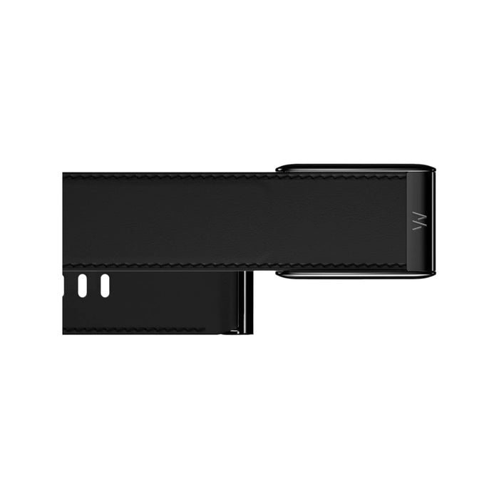 Whoop 5 LeatherLuxe Straight Band - Black/Cream with Black