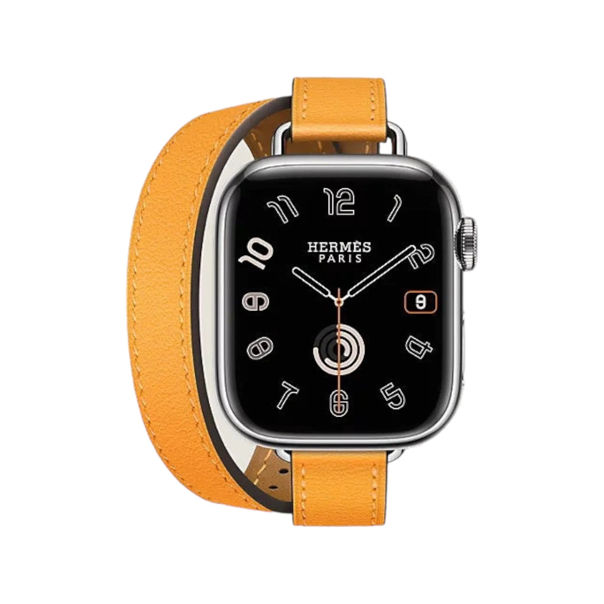 Hermès Apple Watch Band 42mm - Jaune D'or Attelage Double Tour Hermès Apple Watch Band 42mm - Jaune D'or Attelage Double Tour