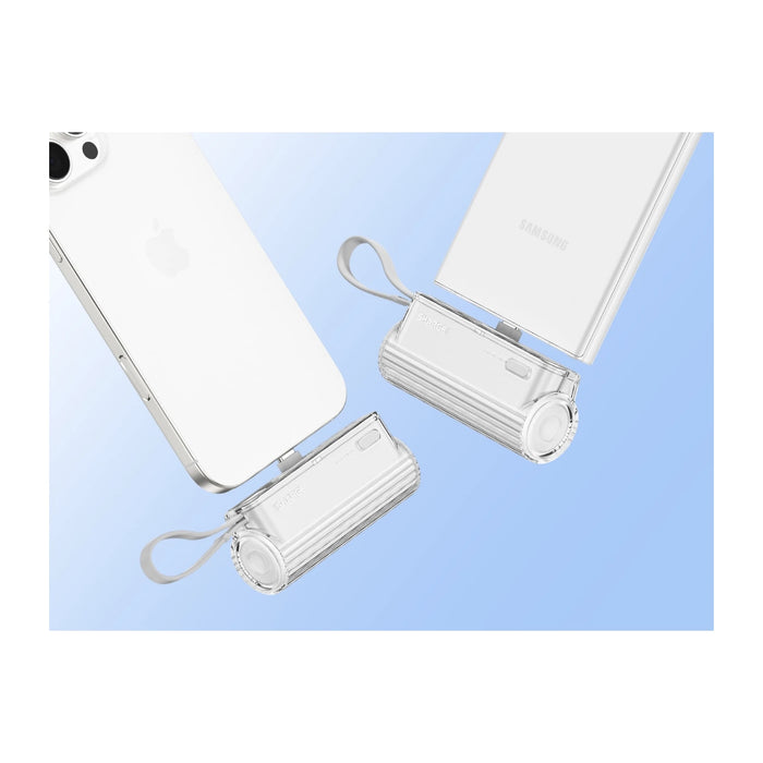 SHARGE Flow Mini Portable Charger 5000mAh with Built-in Cable, Ideal for travel or work Available from TaMiMi Projects in Qatar.