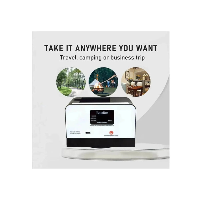 Automatic card dealer, portable, anti-cheating, supports 3-8 players, Available now from TaMiMi Projects in Qatar.