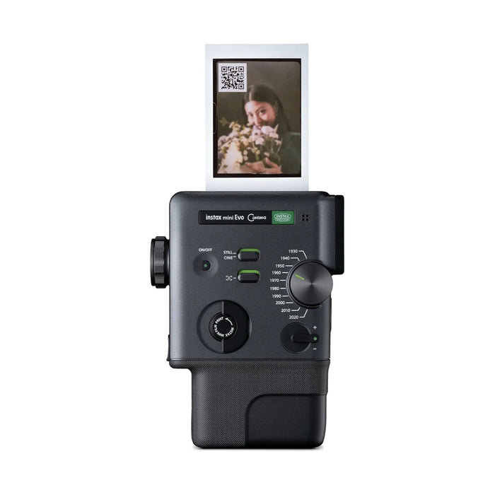 Fujifilm Instax Mini Evo Cinema Instant Camera, 1.54-inch color LCD screen for previewing shots & adjusting settings easily.