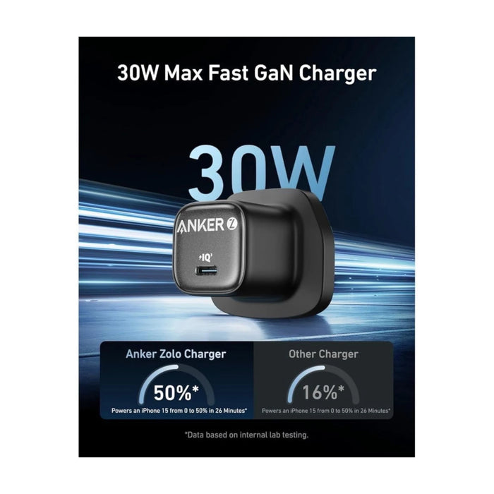 ‫احصل على شاحن أنكر زولو ٣٠ واط من تميمي بروجكتس فى قطر. GaN USB-C، تصميم مدمج وشحن أسرع بثلاث مرات من الشواحن الاخري