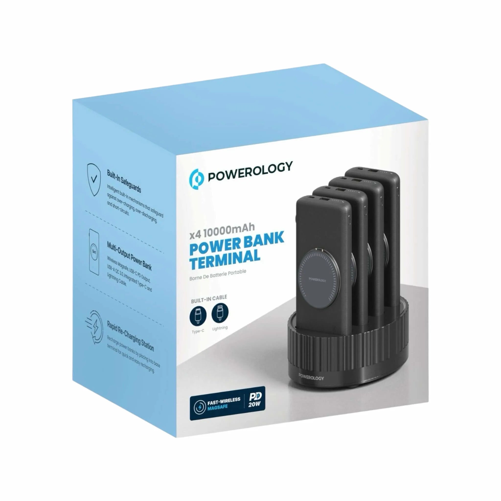 Powerology 4-in-1 Wireless Charging Station - Black Powerology 4-in-1 Wireless Charging Station - Black