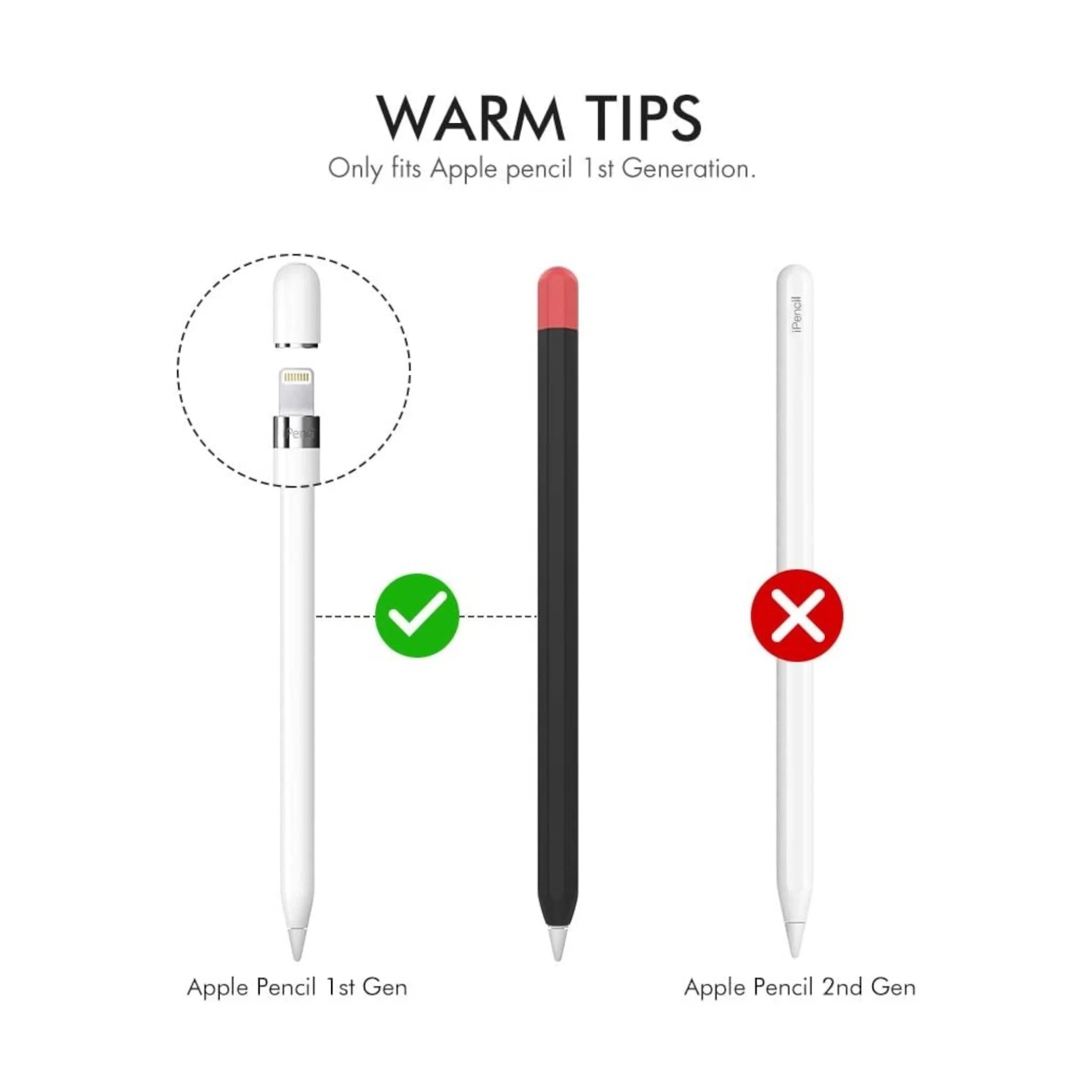 AhaStyle Case for Apple Pencil1 - Black AhaStyle Case for Apple Pencil1 - Black