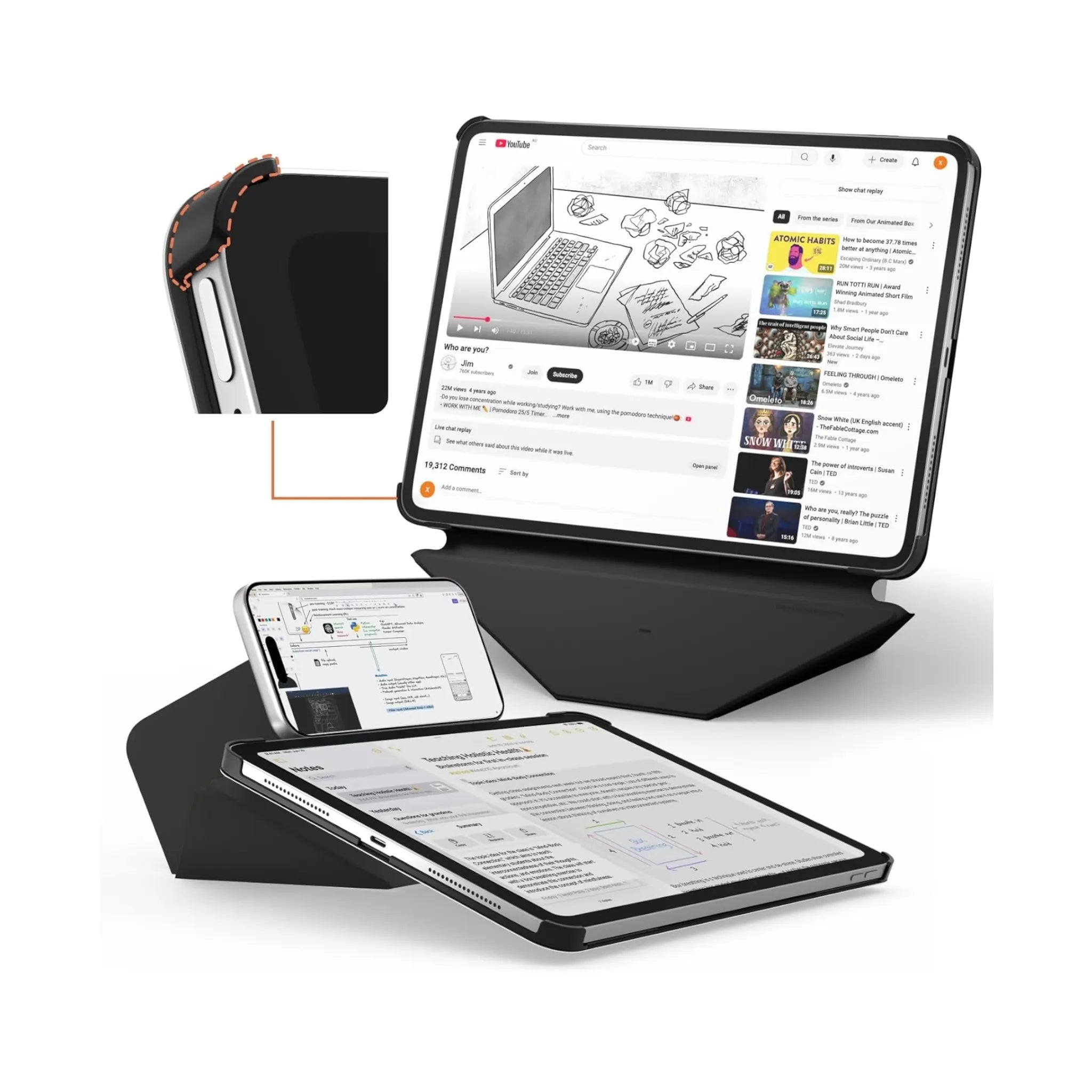MOFT Dynamic Folio iPad Pro 11 (M4/M5) Corner Protection - Black