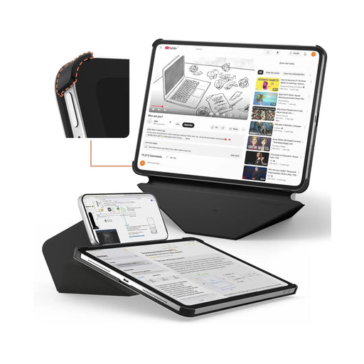 MOFT Dynamic Folio iPad Pro 13 (M4/M5) Corner Protection in Black. TaMiMi Projects Qatar.