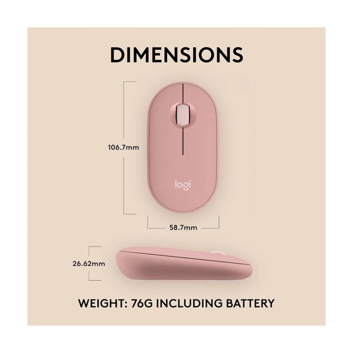 Logitech Pebble 2 M350s Wireless Mouse, Slim & lightweight design ideal for work, travel, & everyday use. at TaMiMi Projects Qatar.