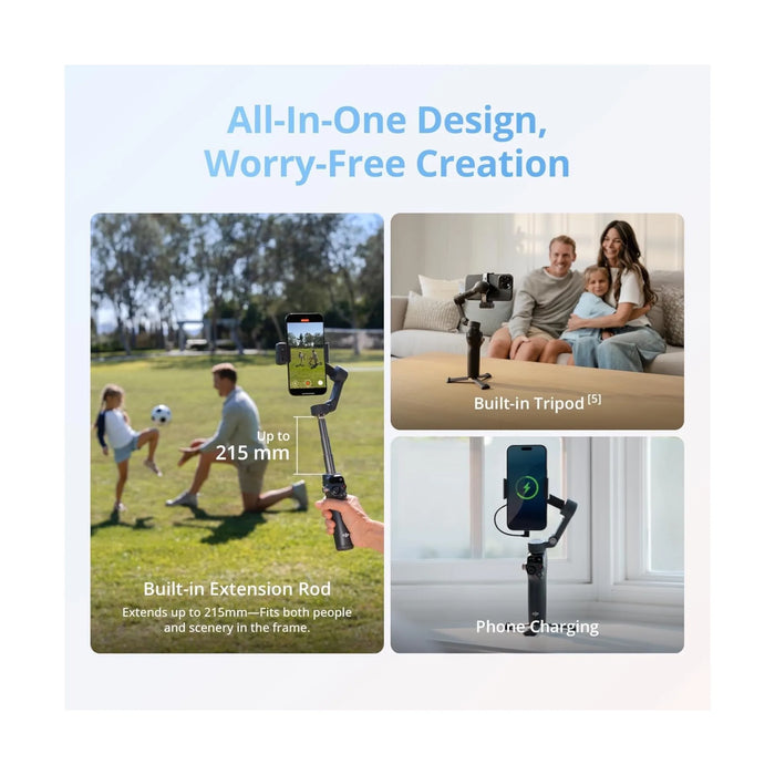 DJI Osmo Mobile 8 Gimbal Stabilizer for High-Quality Phone Shooting, Available now from TaMiMi Projects in Qatar.