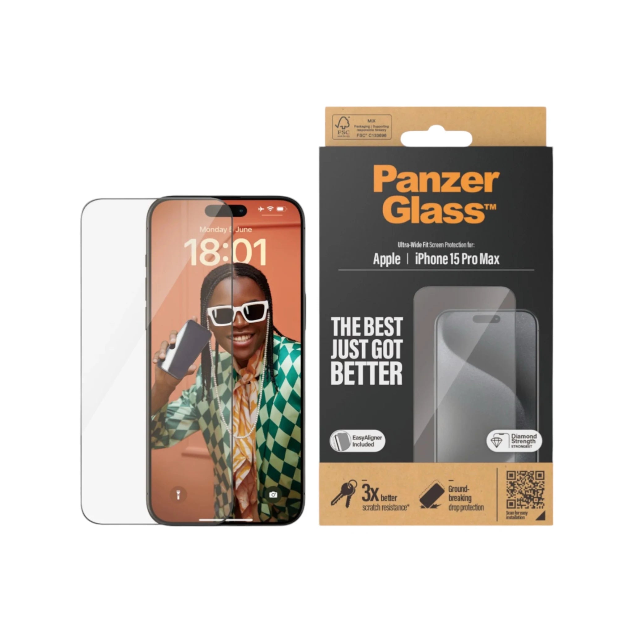 PanzerGlass™ Screen Protector 15 Pro Max - Clear PanzerGlass™ Screen Protector 15 Pro Max - Clear