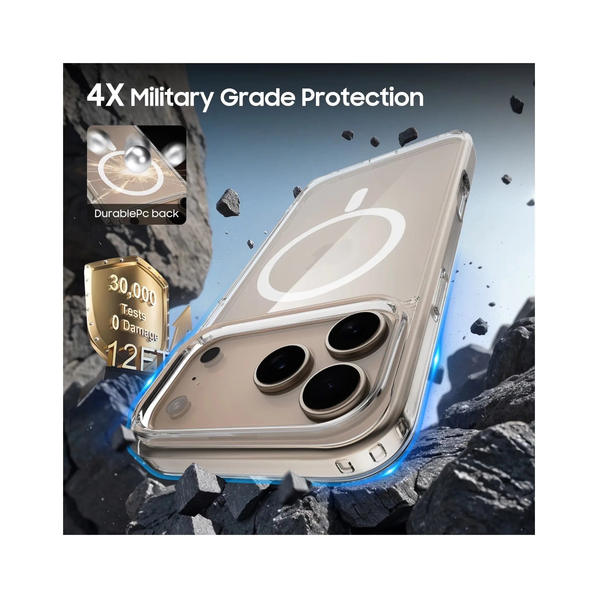Xundd iPhone 17 Pro Magnetic Case - Clear Xundd iPhone 17 Pro Magnetic Case - Clear