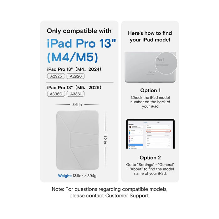 MOFT Dynamic Folio iPad Pro 13 (M4/M5) Corner Protection in Misty Cove. TaMiMi Projects Qatar.