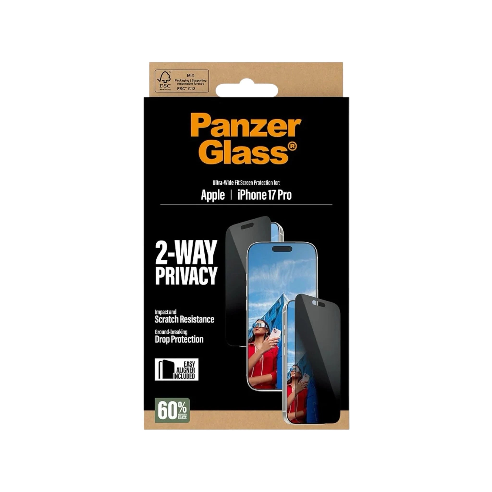PanzerGlass® Screen Protector for iPhone 17 Pro - Privacy PanzerGlass® Screen Protector for iPhone 17 Pro - Privacy