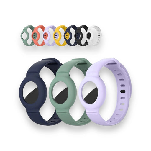 AirTag Soft Silicone Strap Sport Band, For Apple Airtags Wristbands Case Soft Silicons Strap, at TaMiMi Projects in Qatar.