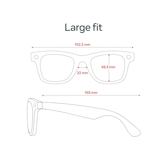 Ray-Ban Meta Wayfarer Gen 2 Matte Black / Clear Lenses - Large
