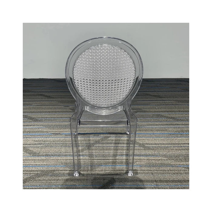 ‫احصل على كرسي شفاف من تميمي بروجكتس في قطر. تصميم عصري أنيق لحفلات الزفاف والاستقبالات.