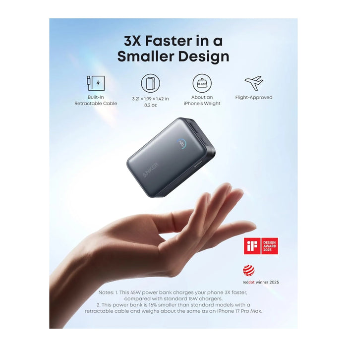 ‫احصل على بطارية أنكر سعة ١٠ الف مللي أمبير من تميمي بروجكتس فى قطر. كابل USB-C مدمج، شحن سريع، شاشة ذكية، مثالي للسفر. 