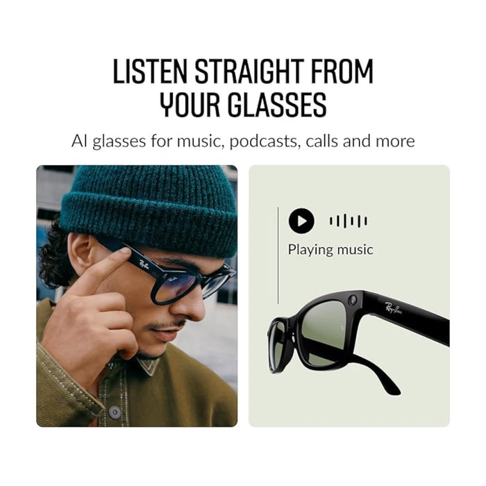 Ray-Ban Meta Wayfarer (Gen 2) Matte Polarized - Black - Large, Available now from TaMiMi Projects in Qatar.