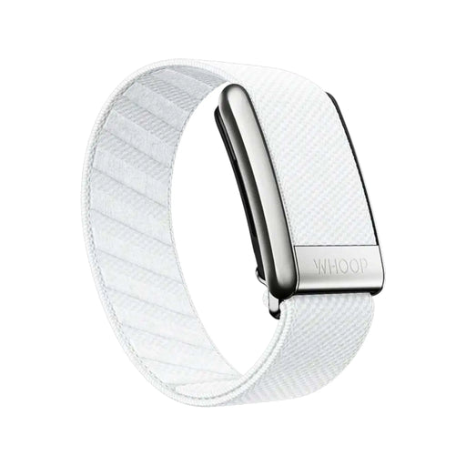 Arctic with Platinum SuperKnit Luxe Band for Whoop 4.0, elegant finish, style and comfort, at TaMiMi Projects in Qatar.