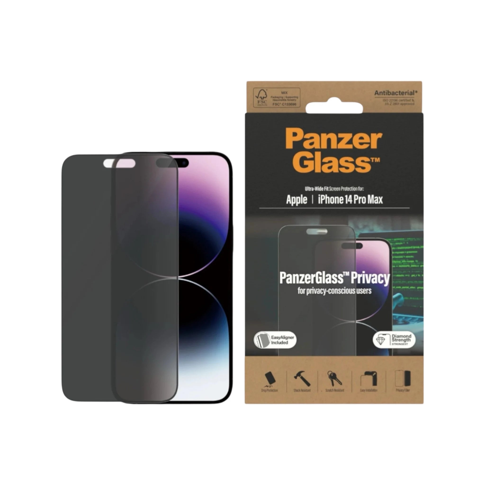 PanzerGlass™ for iPhone 14 Pro Max / iPhone 15 Plus - Privacy PanzerGlass™ for iPhone 14 Pro Max / iPhone 15 Plus - Privacy