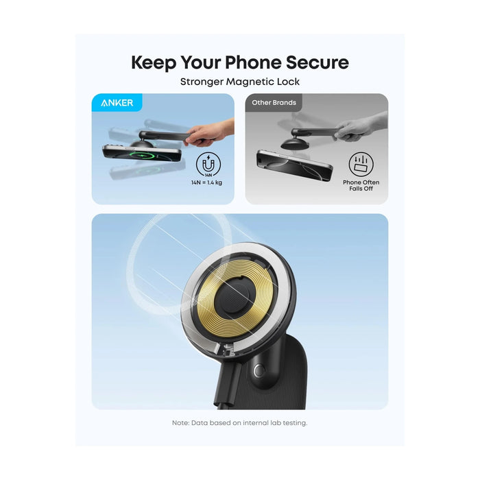 Anker Nano Car Mount (Magnetic, Detachable Pad) Quick, Reliable Mounting for Every Drive, at TaMiMi Projects in Qatar.