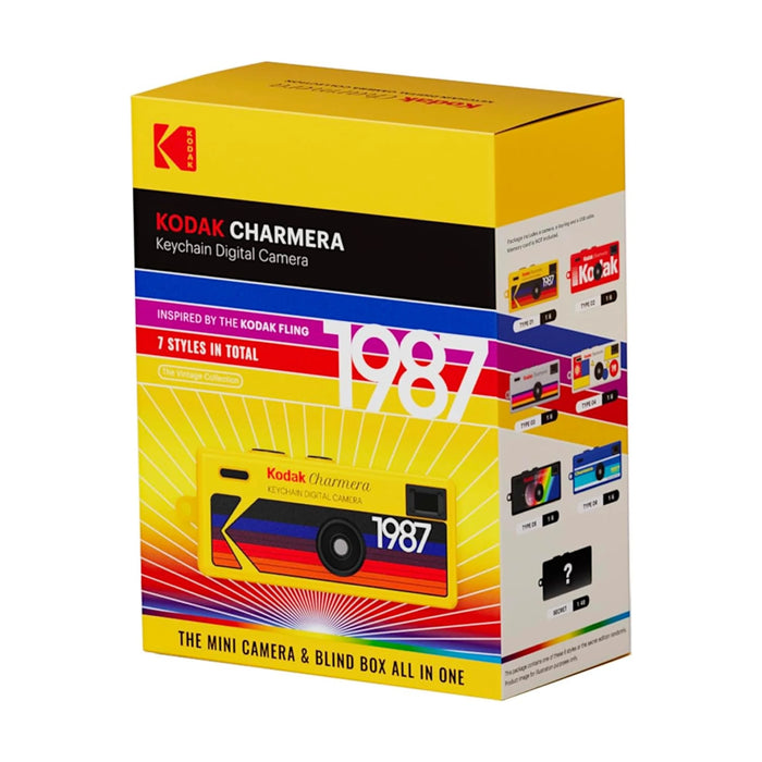 Kodak Charmera Mini Keychain Camera, Mini Kodak digital camera with compact keychain design.