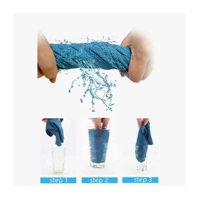 Instant Cooling Towel for Sports & Gym, Perfect for gym, running, travel, camping, & outdoor activities. TaMiMi Projects.
