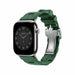 ‫سوار رياضي Hermès من تميمي بروجكتس قطر مصنوع من مطاط مقاوم للماء بتصميم H وإبزيم يناسب Apple Watch 44/45/46/49 ملم.‬