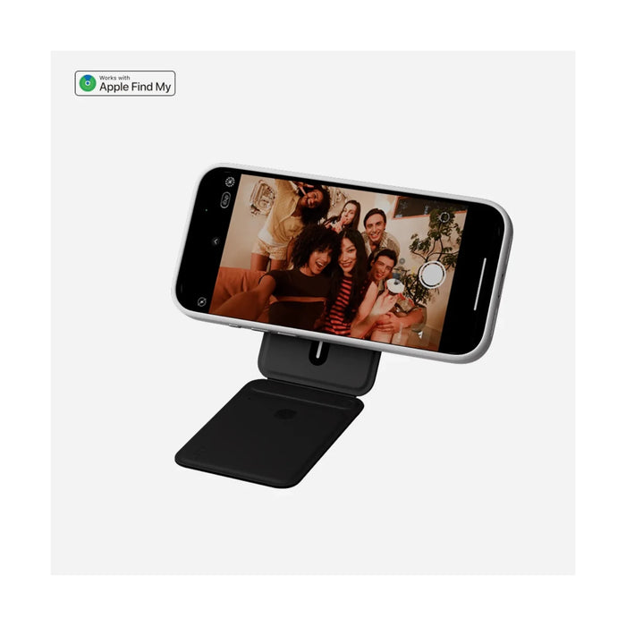 MOFT Trackable MagSafe Wallet Tripod Stand with Find My, Built-in capture button for shooting via Bluetooth. TaMiMi Projects Qatar.