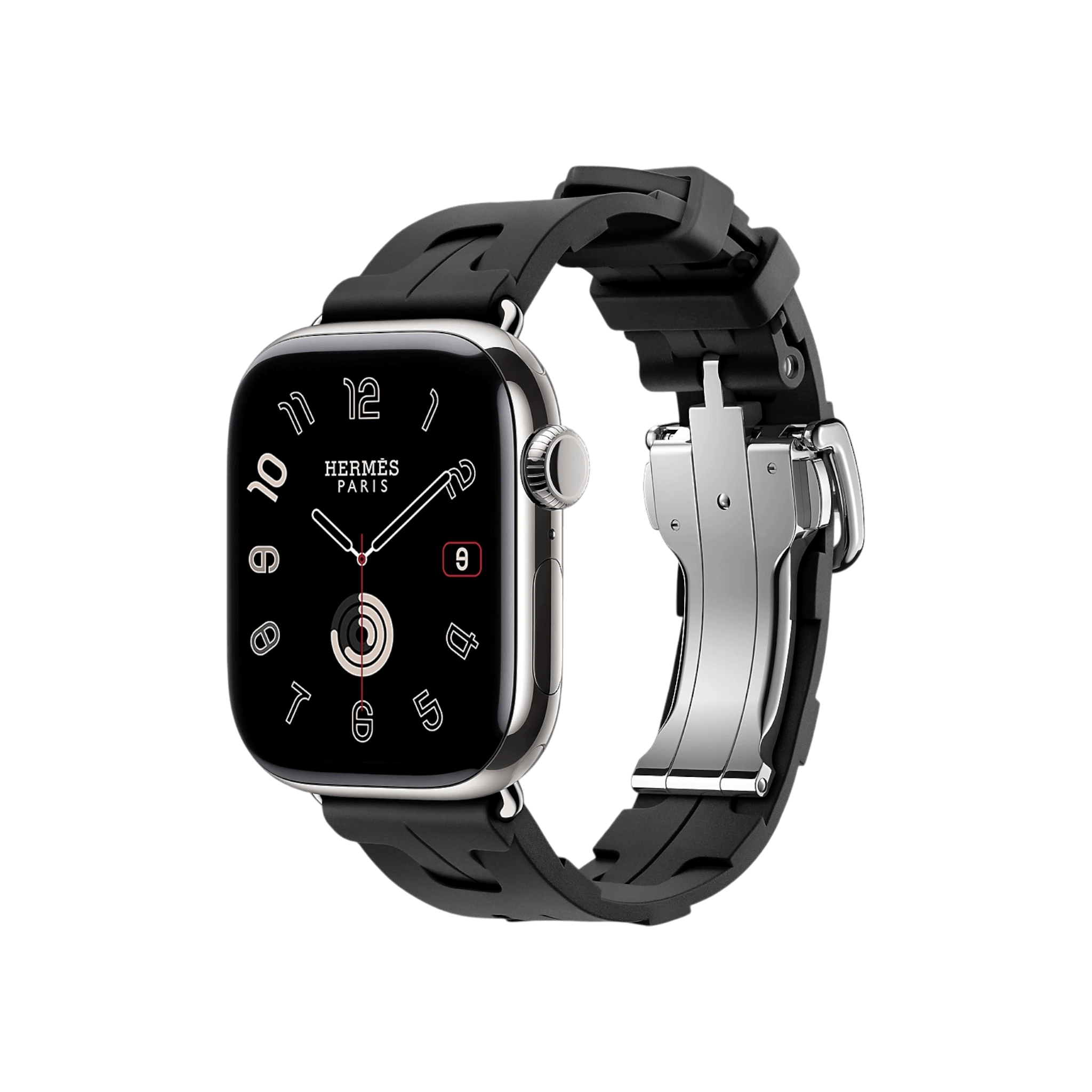 Apple Watch Hermès Series 11, 42mm Silver Titanium with Gris Kilim Single Tour