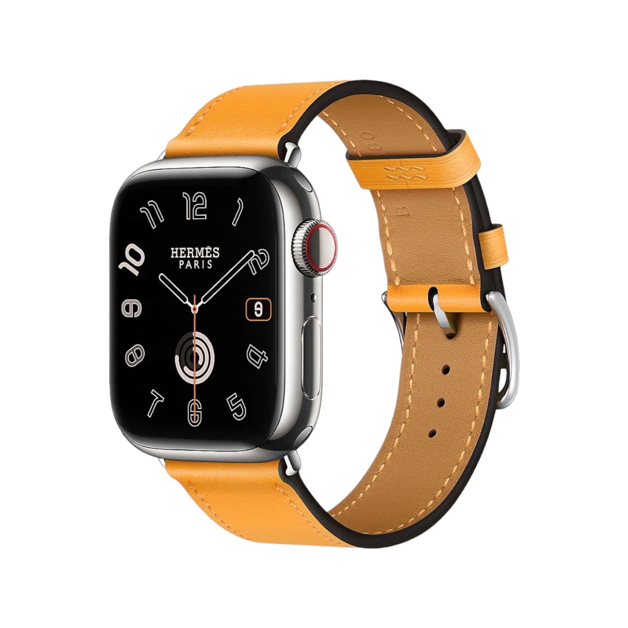 Apple Watch Hermès 42mm - Jaune D'or Swift calfskin Apple Watch Hermès 42mm - Jaune D'or Swift calfskin