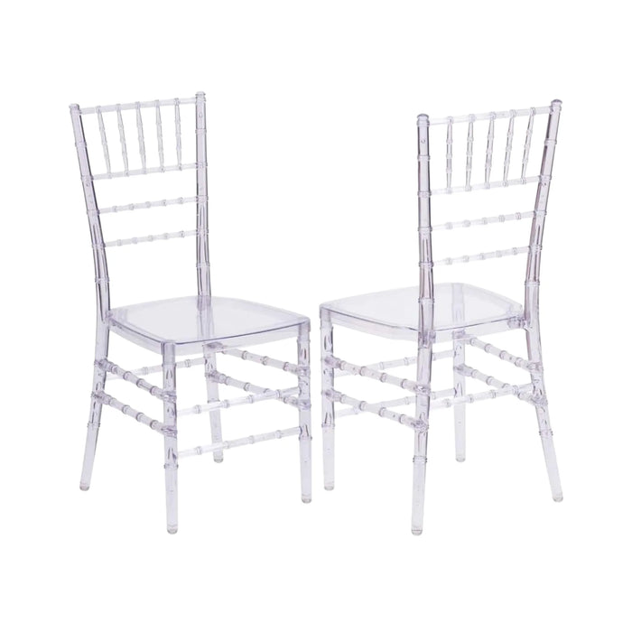 ‫احصل على كرسي شفاف من تميمي بروجكتس في قطر. تصميم عصري أنيق لحفلات الزفاف والاستقبالات.