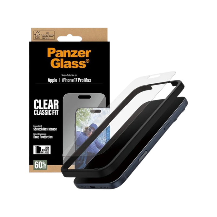 PanzerGlass® Screen Protector iPhone 17 Pro Max offers drop protection, scratch resistance, & easy installation. at TaMiMi Projects.